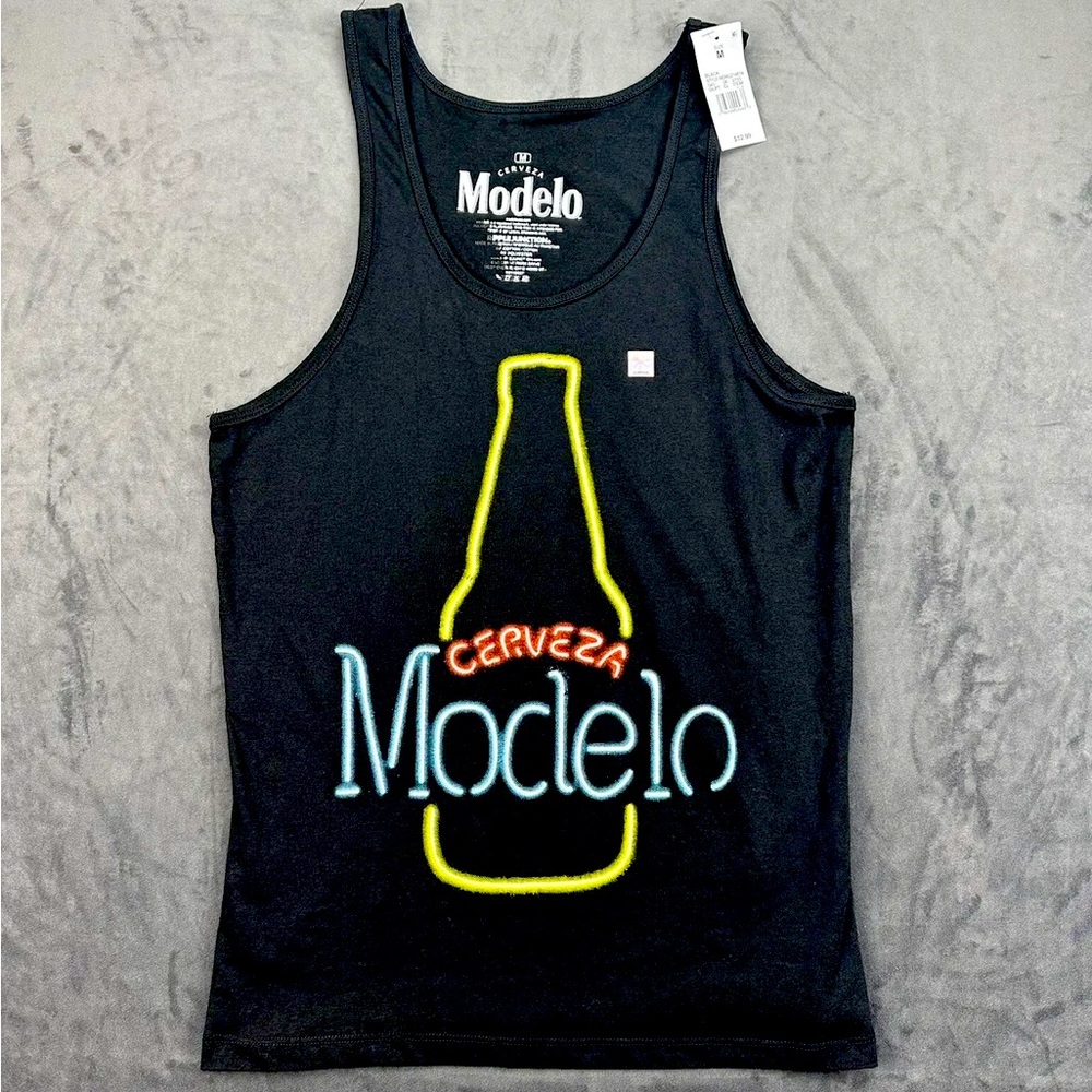 NWT - Modelo Tank Top Shirt - Beer Graphic Mens